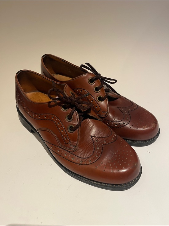 DB Fine Footwear Shoes - DB Brown Wingtip Brogue Lace- Up Dress Shoes Made in England